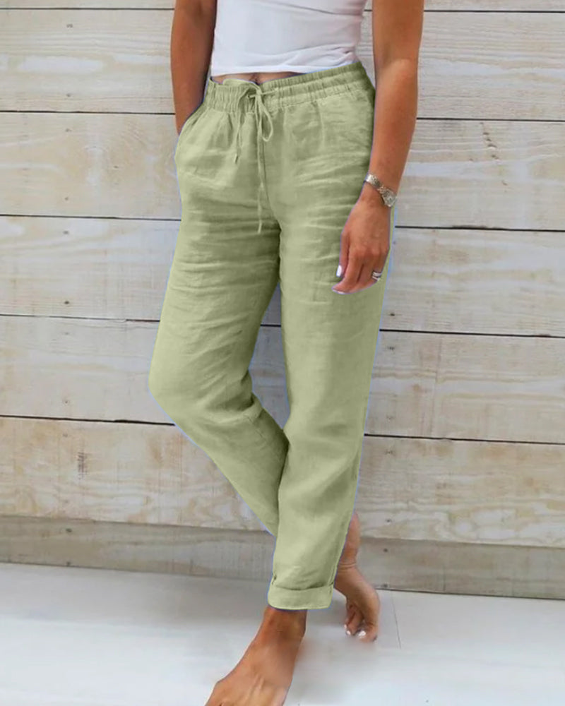 Sommerfeld | Atmungsaktive Leinenhose für Damen (1 Kaufen, 1 GRATIS dazu)