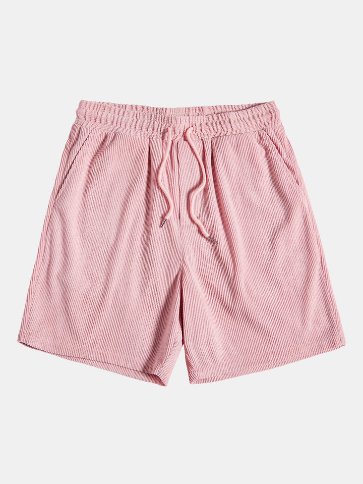 Kurzärmeliges Corduroy Hemd mit Knöpfen & Shorts