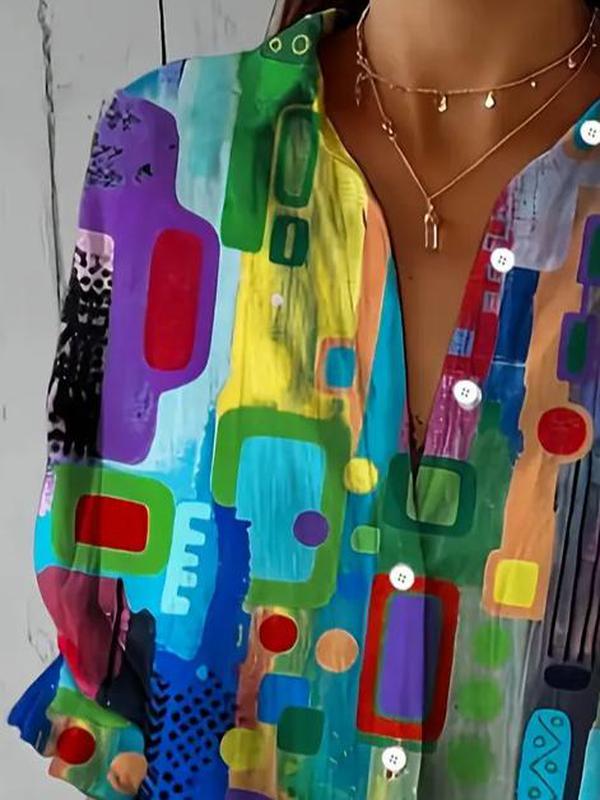 Elin | Lebhaftes geometrisches Hemd