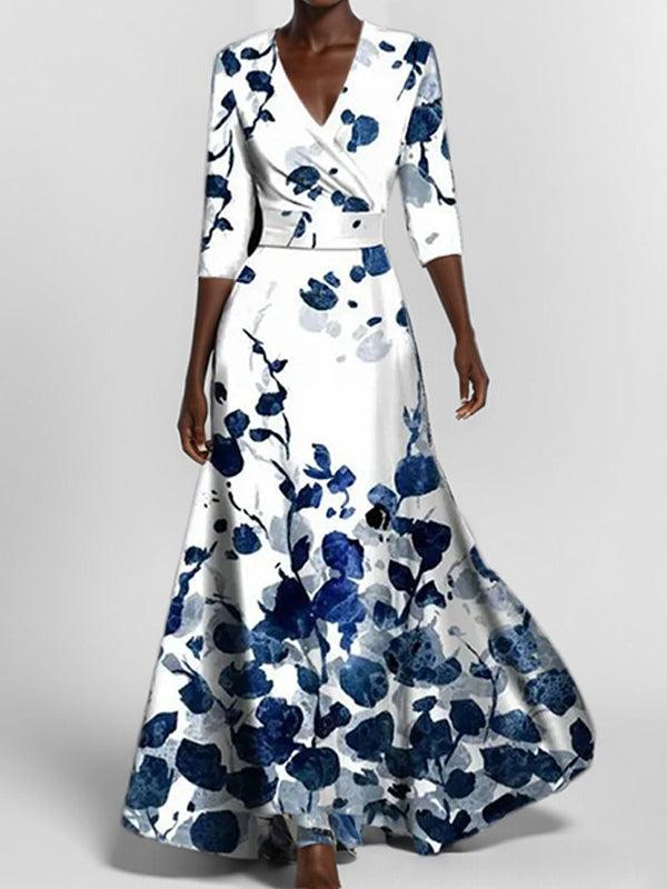 Lea | Strand-Glamour Elegantes Maxi-Kleid-Ensemble mit Halbarm