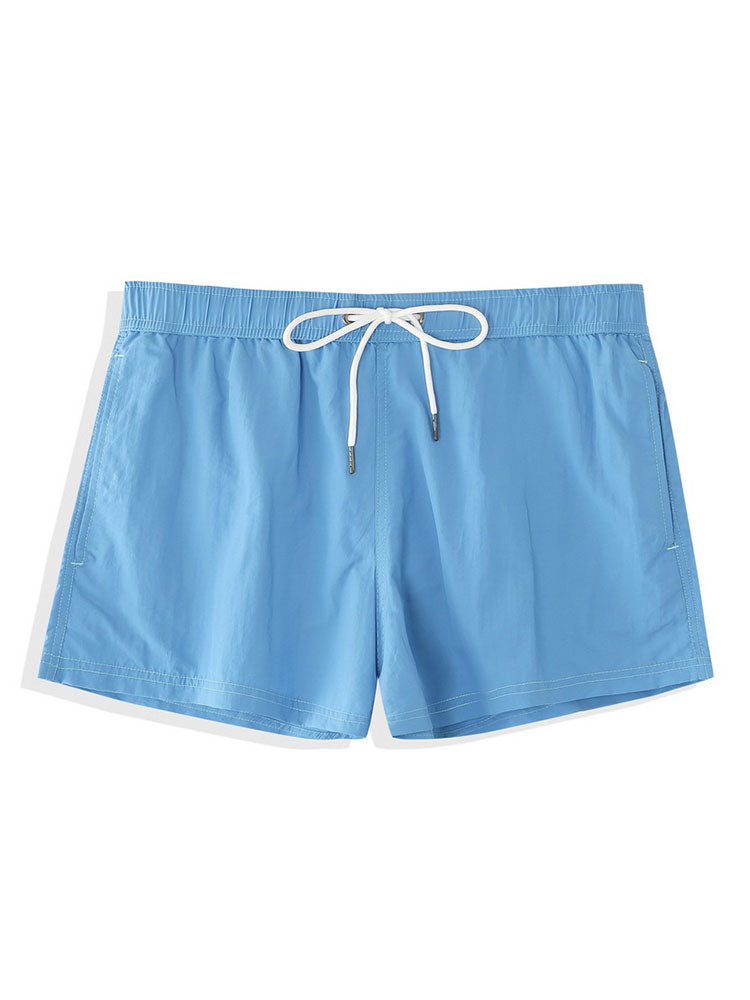 Flamingo Tropischer Print Hemden mit Knöpfen & kurze Schwimmshorts