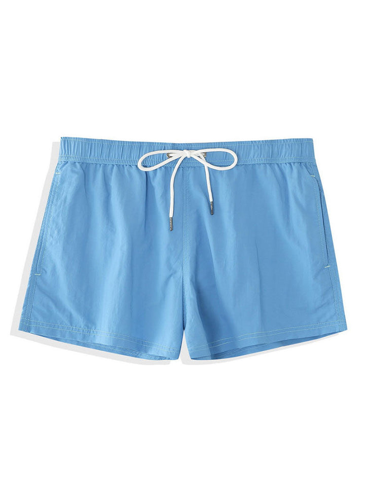Flamingo Tropischer Print Hemden mit Knöpfen & kurze Schwimmshorts