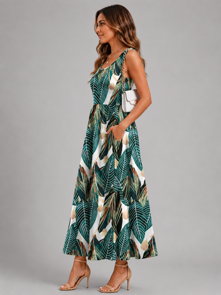 Franziska | Boho-Halterneck Midi-Kleid