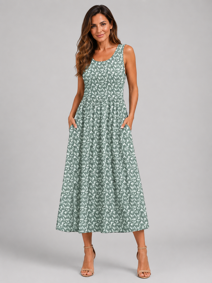 Franziska | Boho-Halterneck Midi-Kleid