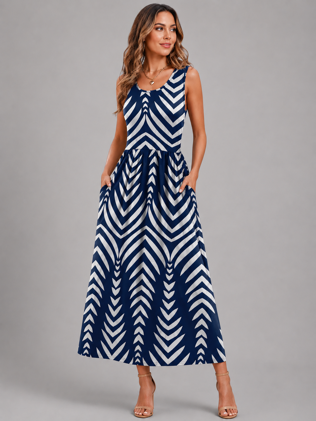 Franziska | Boho-Halterneck Midi-Kleid