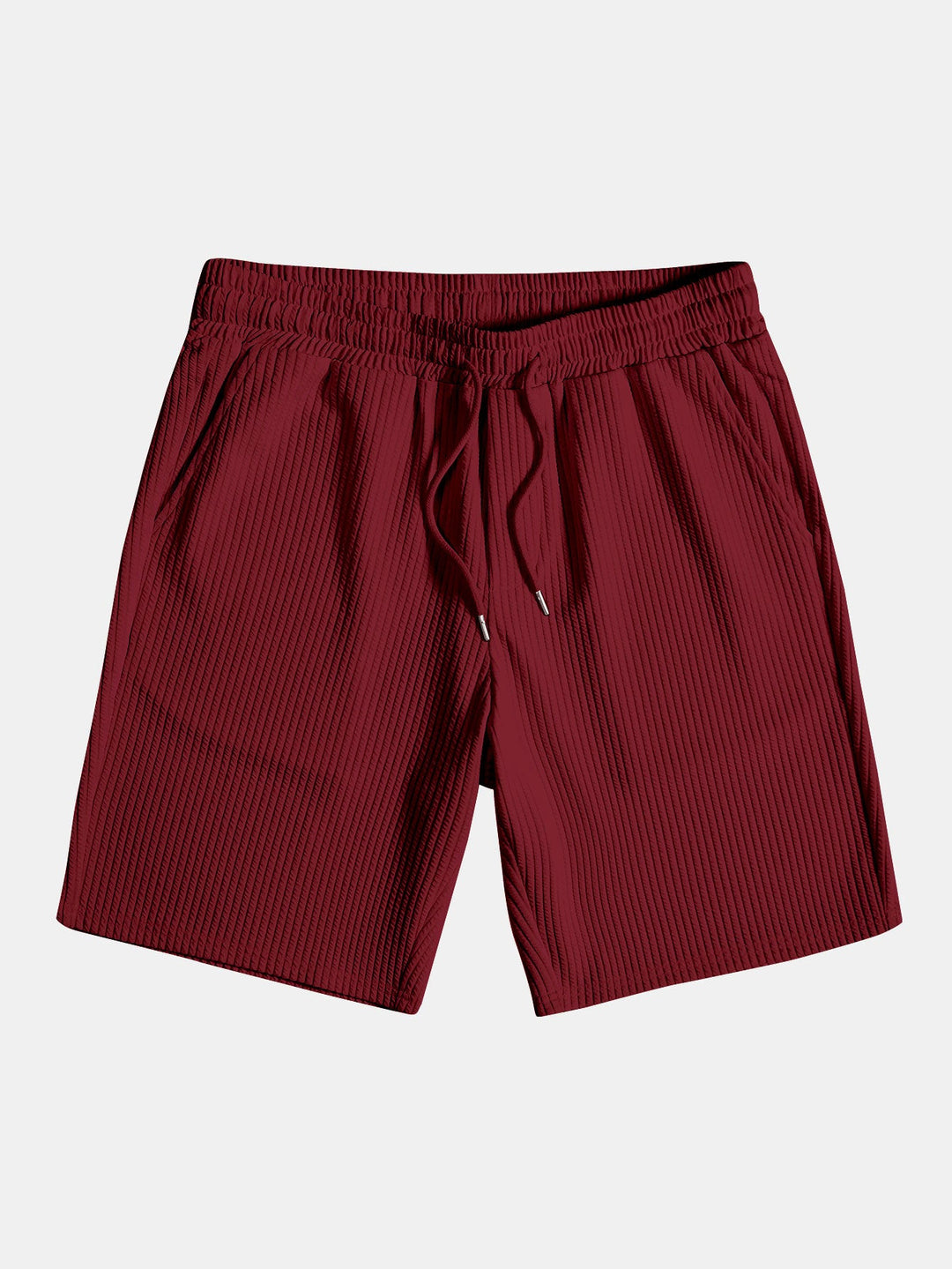 Muscle Fit geripptes Hemd mit Knopfleiste & Shorts