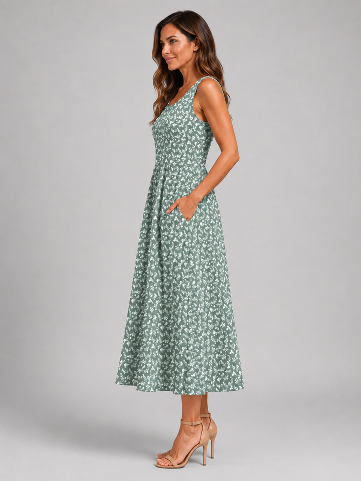 Franziska | Boho-Halterneck Midi-Kleid