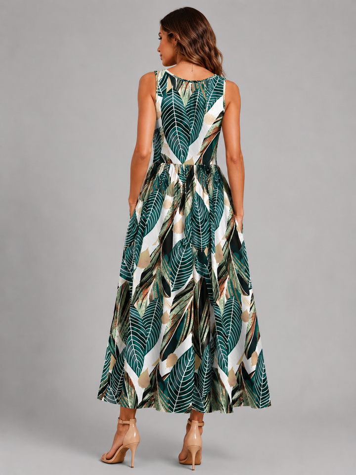 Franziska | Boho-Halterneck Midi-Kleid