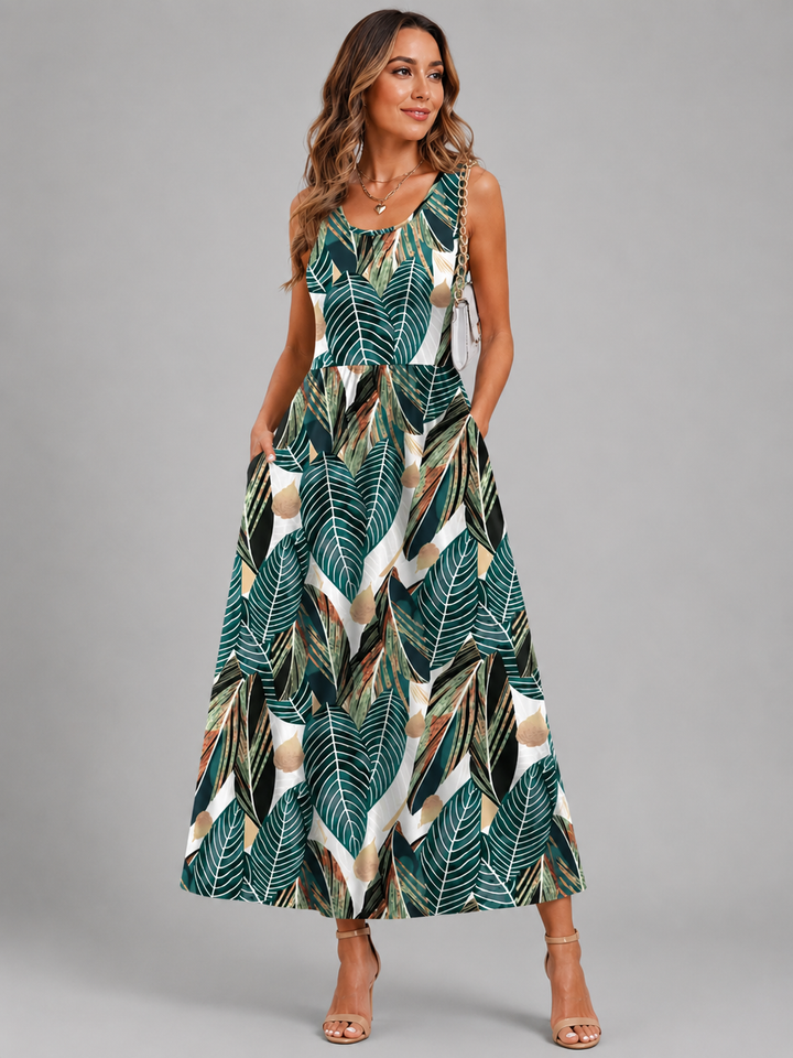 Franziska | Boho-Halterneck Midi-Kleid