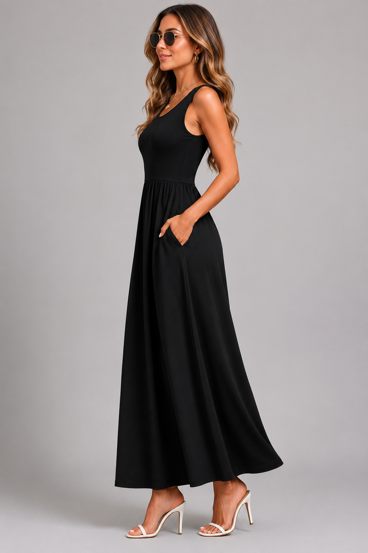 Franziska | Boho-Halterneck Midi-Kleid