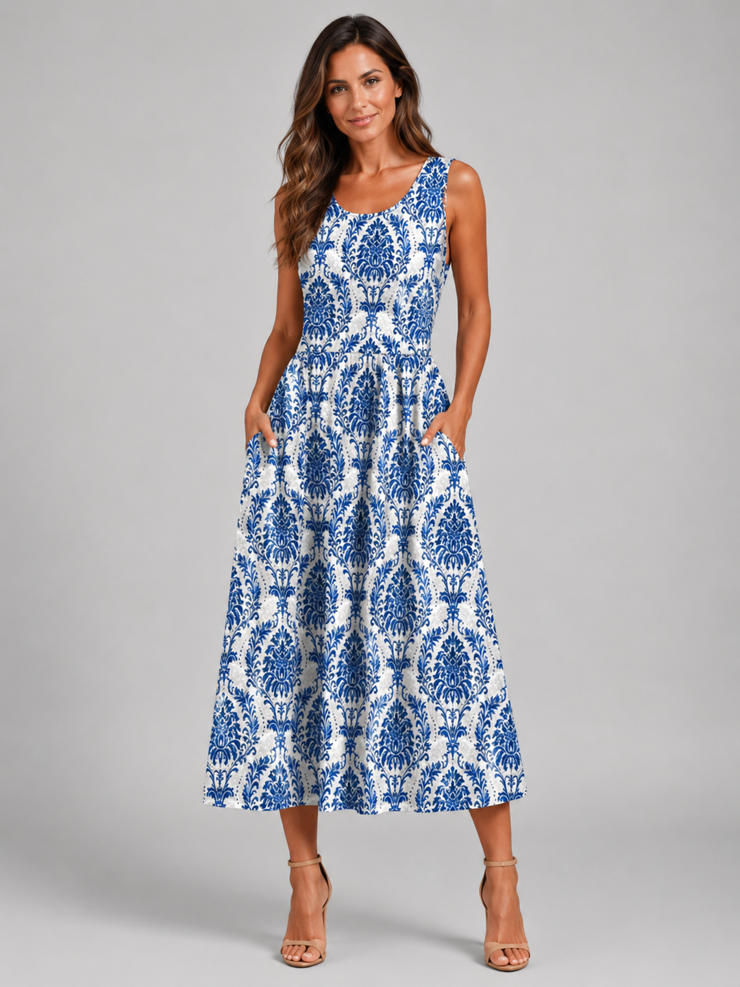Franziska | Boho-Halterneck Midi-Kleid