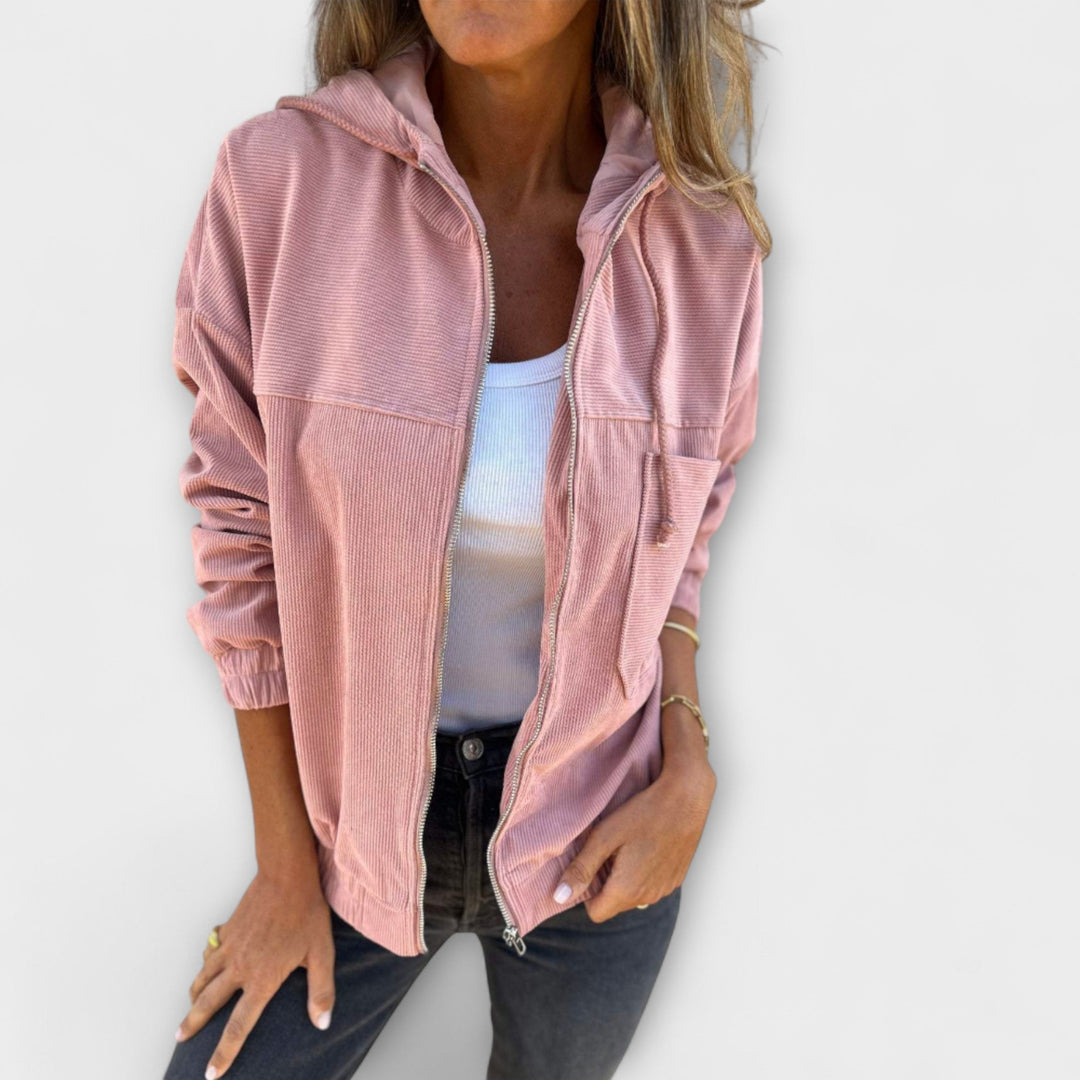 Sommerfeld™ | Ella – Kapuzenjacke aus Cord mit Reißverschluss