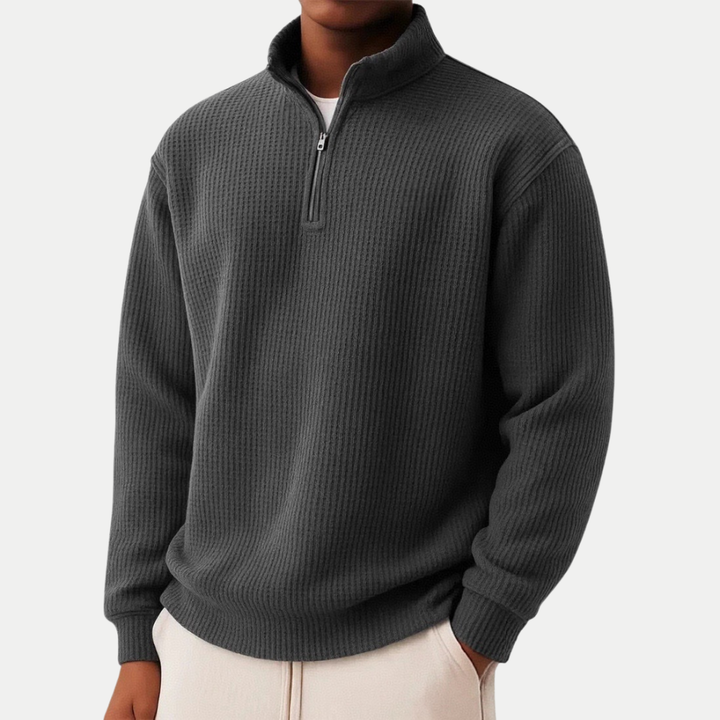 Sommerfeld | Strickpullover mit Troyer-Kragen (1 kaufen, 1 GRATIS dazu)