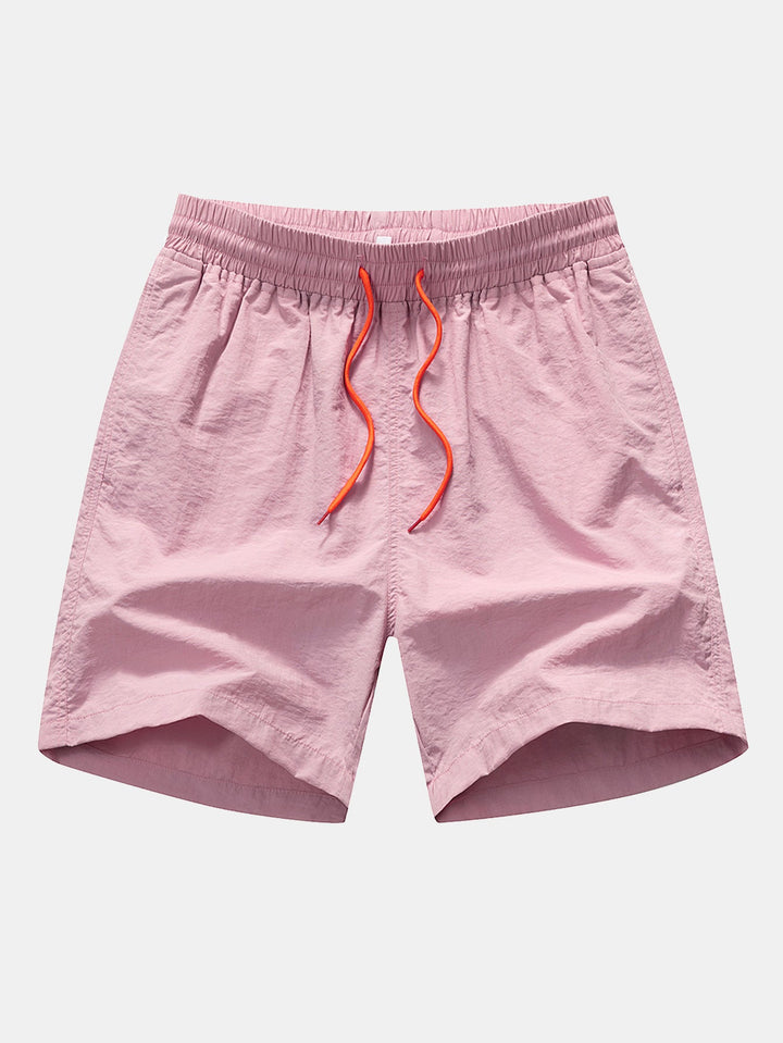 Leaf Farbe Block Print Button Up Shirt & Swim Short