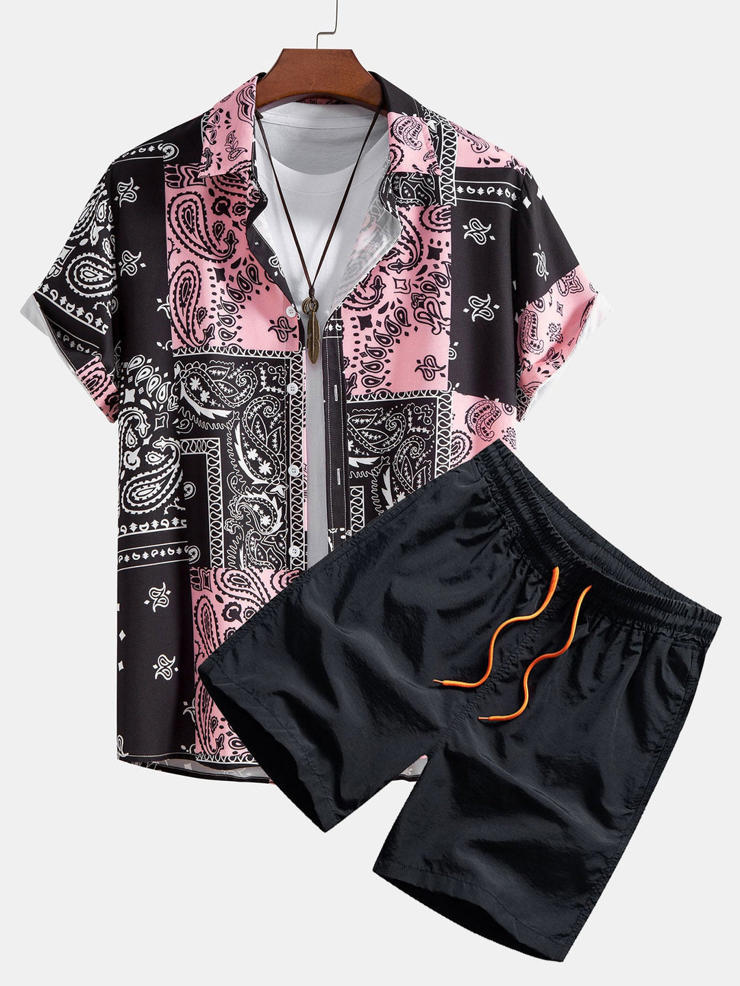 Hemd mit Paisley-Muster #Zufälliges Musterdesign# & Shorts zum Schwimmen