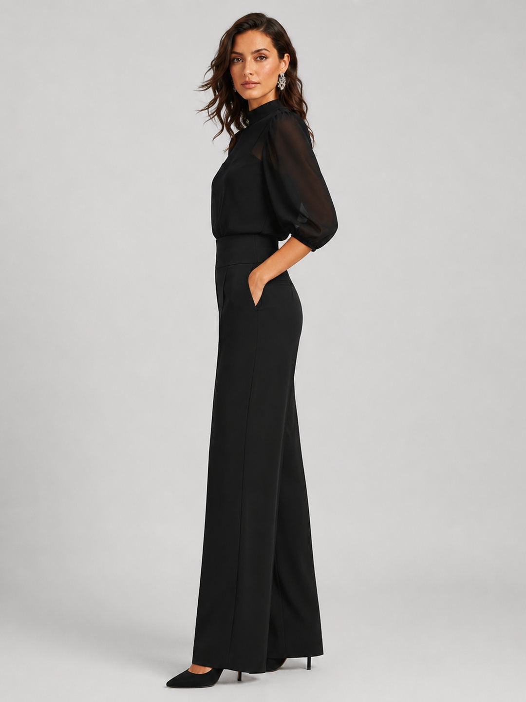 Amara | Dreiteiliges Chiffon-Set