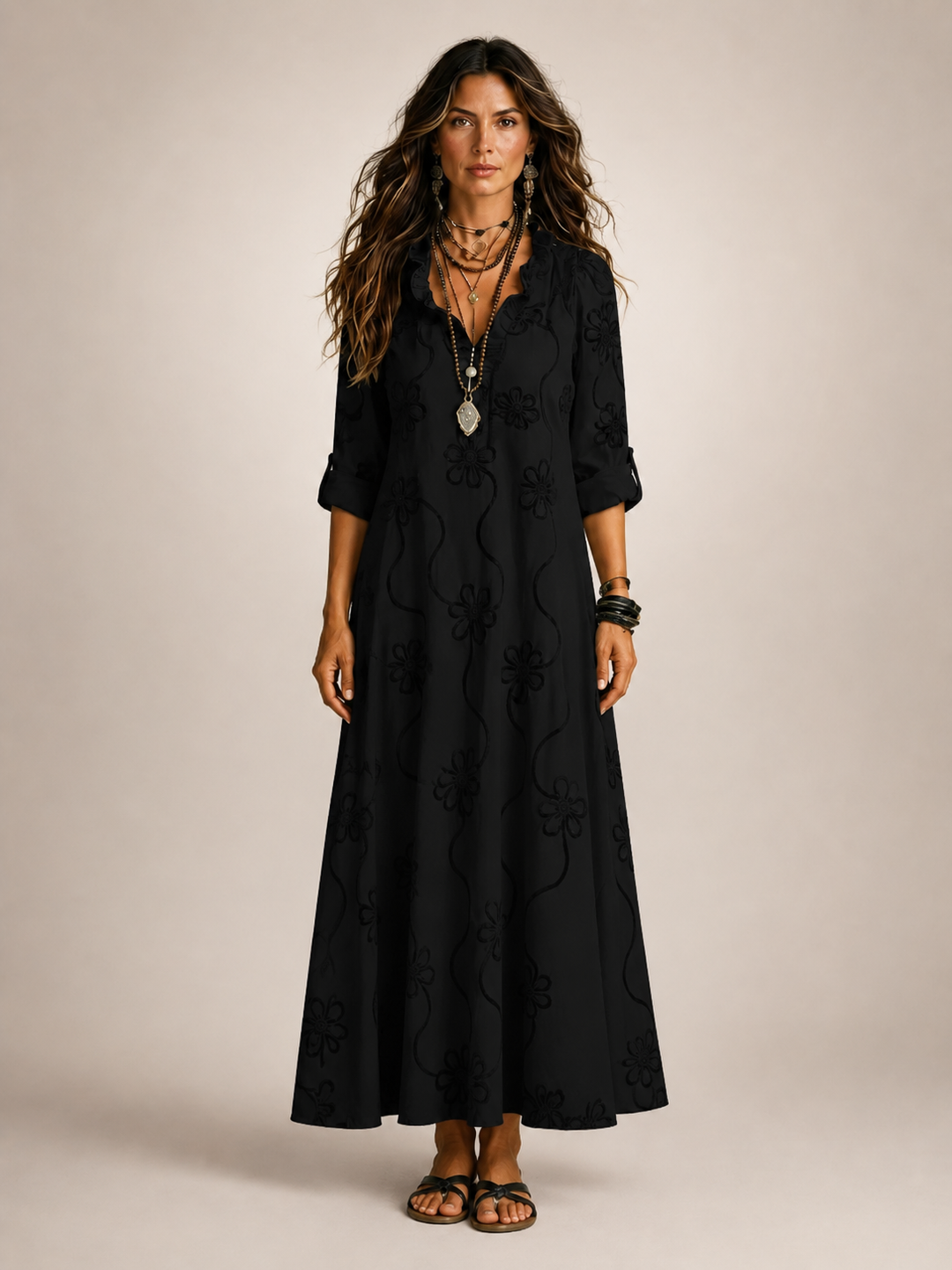 Merle | Bauchkaschierendes Blumen-Sommerkleid