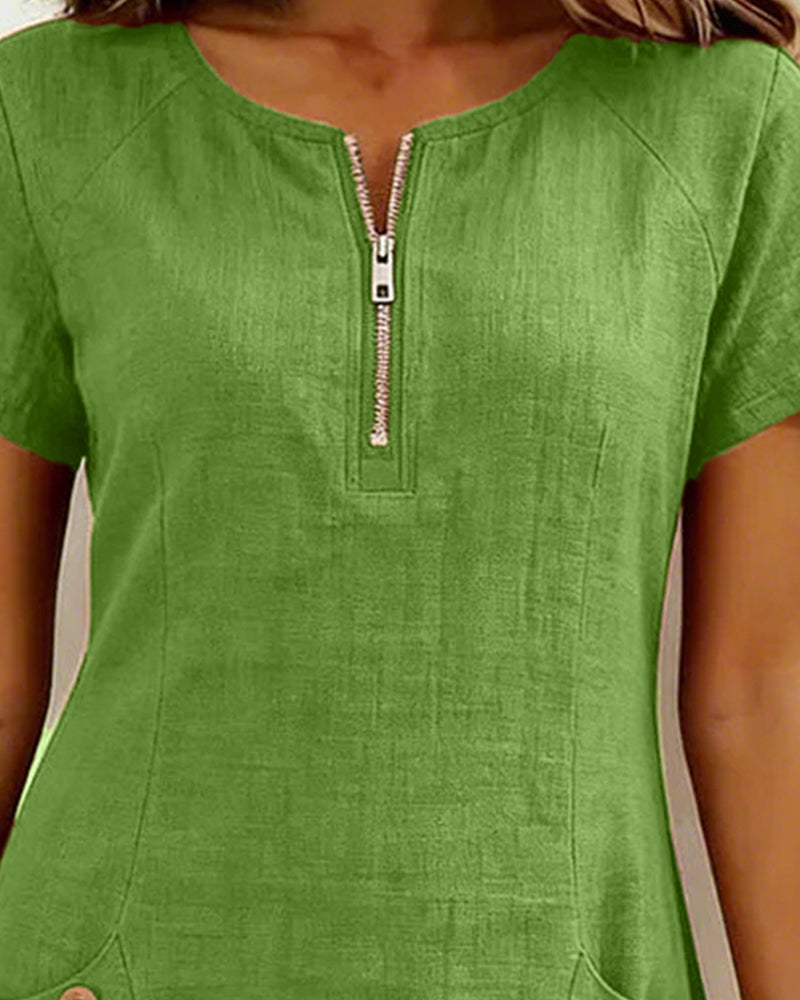 Sommerfeld | Baumwoll-Leinenkleid (1 kaufen, 1 GRATIS dazu)
