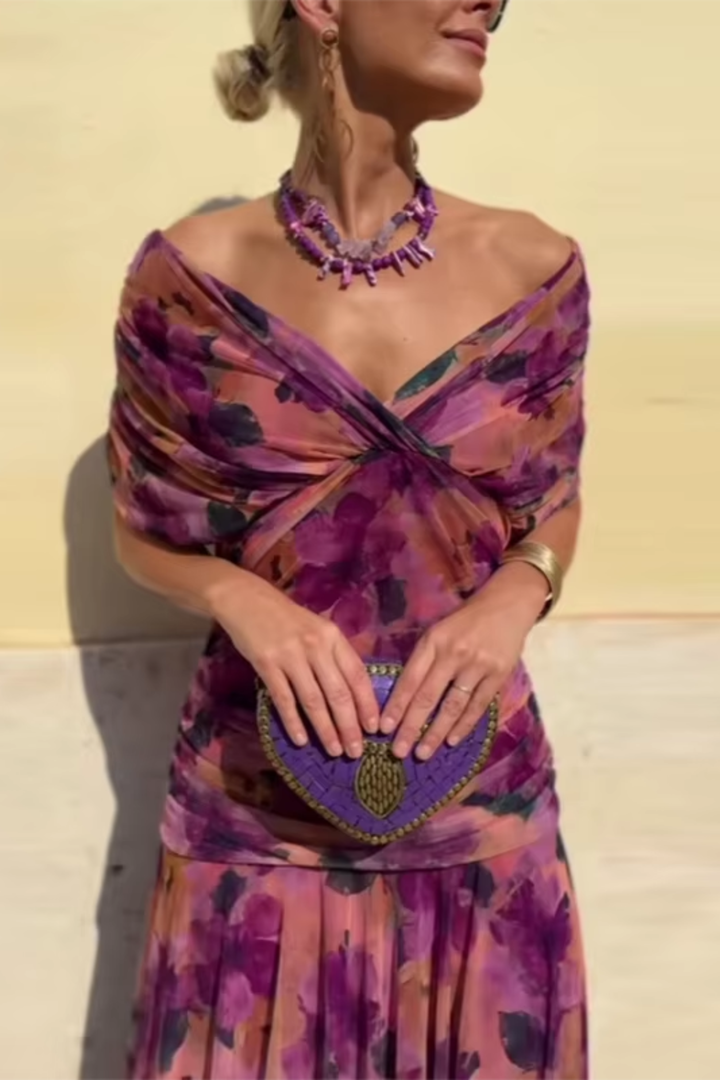 Lady™ - Elegantes Maxikleid für festliche Anlässe mit V-Ausschnitt