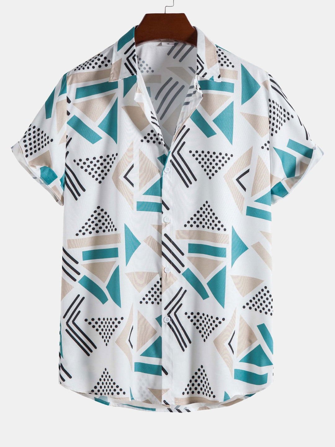 Geometrischer Print Hemd & Schwimmshorts
