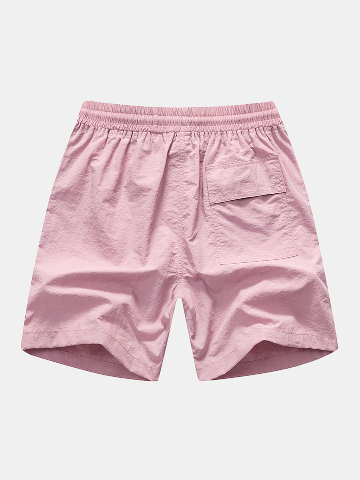 Leaf Farbe Block Print Button Up Shirt & Swim Short