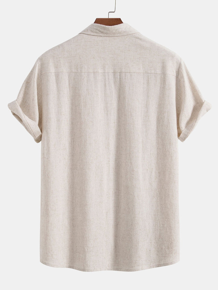 Hemd aus Leinen-Viskose-Mischung mit Knöpfen & Shorts aus Leinen-Baumwoll-Mischung mit Kordelzug