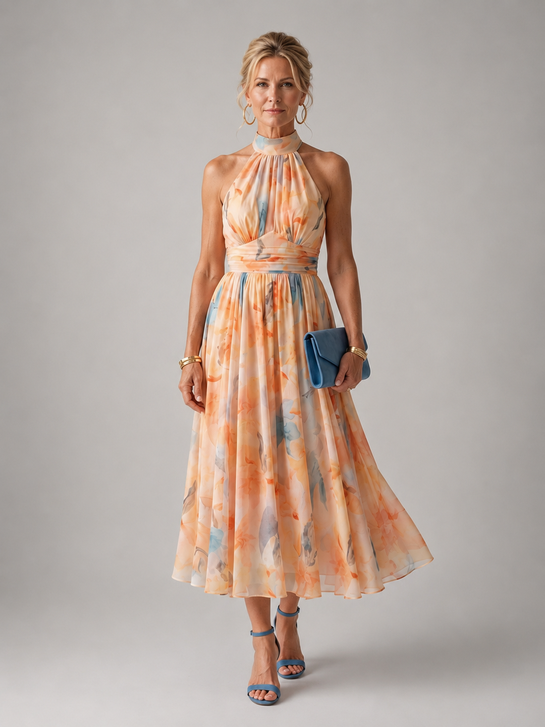 Antonia | Weiches Halter-Midikleid