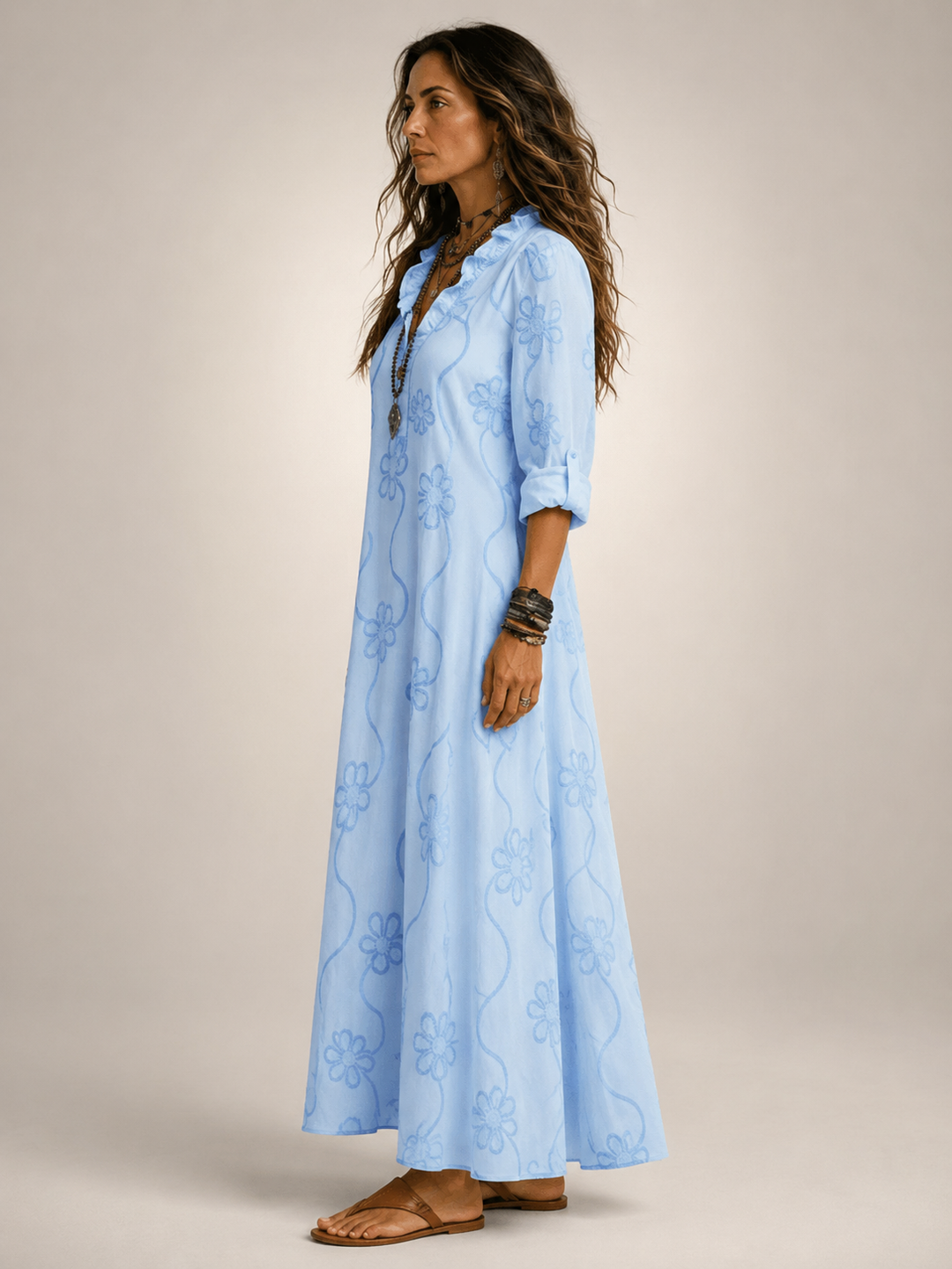 Merle | Bauchkaschierendes Blumen-Sommerkleid