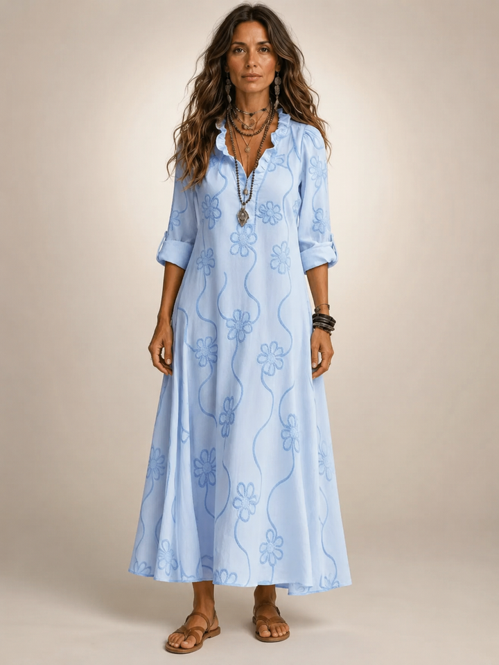 Merle | Bauchkaschierendes Blumen-Sommerkleid