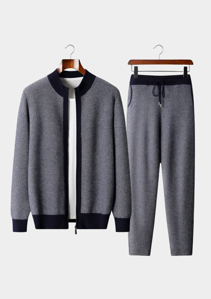 Sommerfeld | Set aus feinster Merinowolle mit Muster
