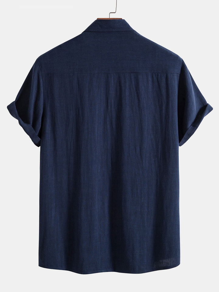 Hemd aus Leinen-Viskose-Mischung mit Knöpfen & Shorts aus Leinen-Baumwoll-Mischung mit Kordelzug