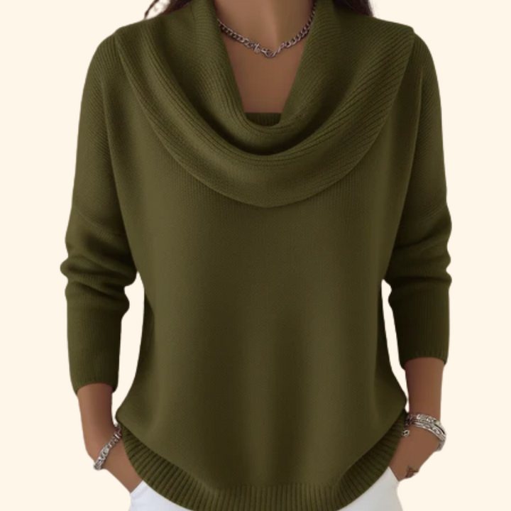 Sommerfeld | Strickpullover mit Drapiertem Ausschnitt