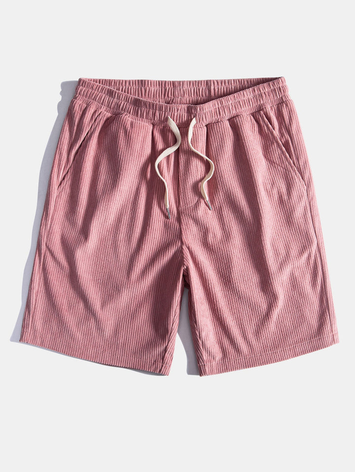 Kurzärmeliges Corduroy Kubanisches Hemd & Shorts