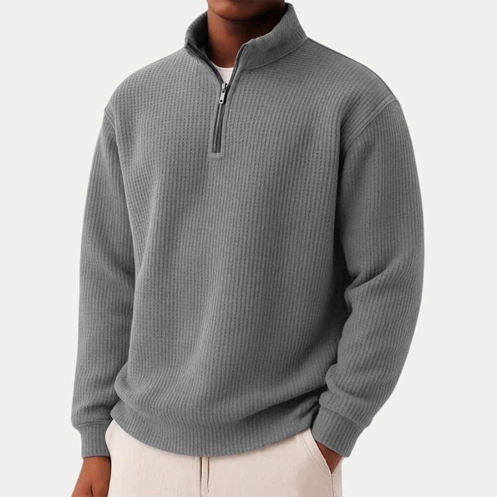 Sommerfeld | Strickpullover mit Troyer-Kragen (1 kaufen, 1 GRATIS dazu)
