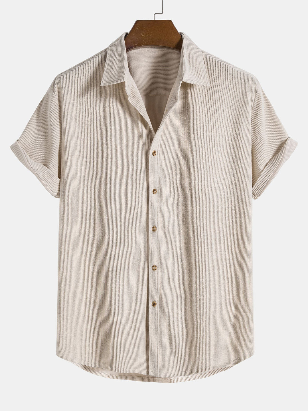 Kurzärmeliges Corduroy Hemd mit Knöpfen & Shorts