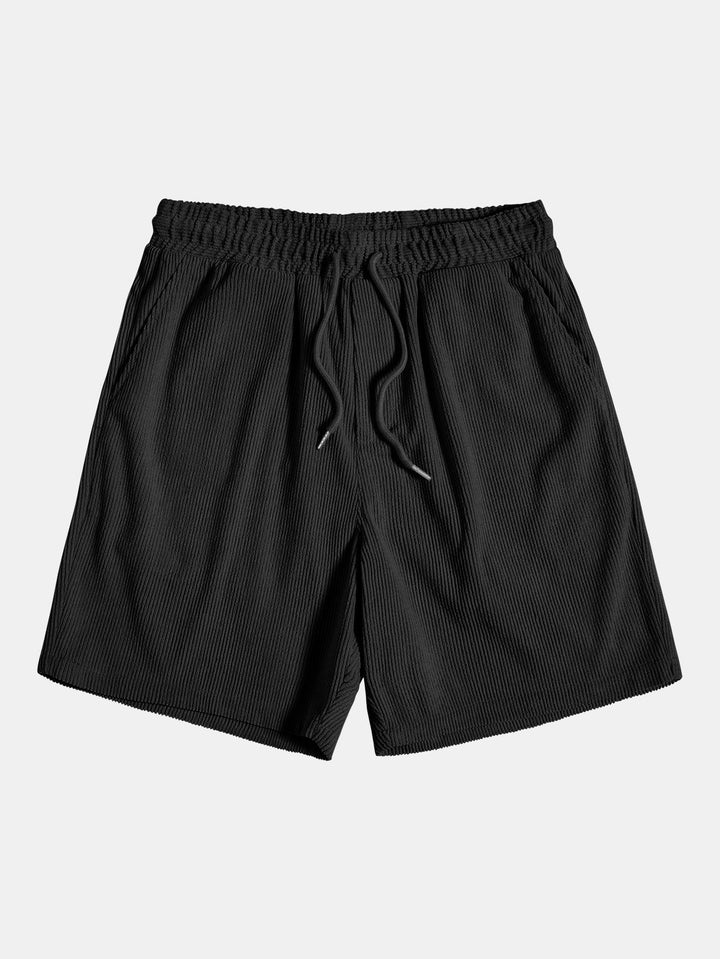 Kurzärmeliges Corduroy Hemd mit Knöpfen & Shorts