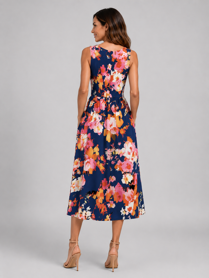 Franziska | Boho-Halterneck Midi-Kleid
