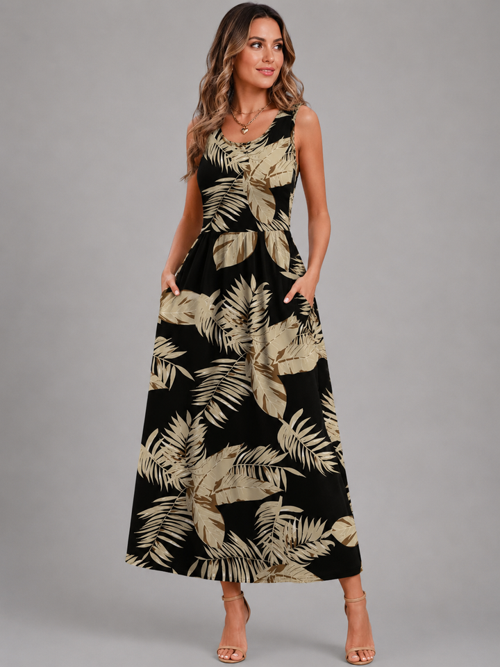 Franziska | Boho-Halterneck Midi-Kleid