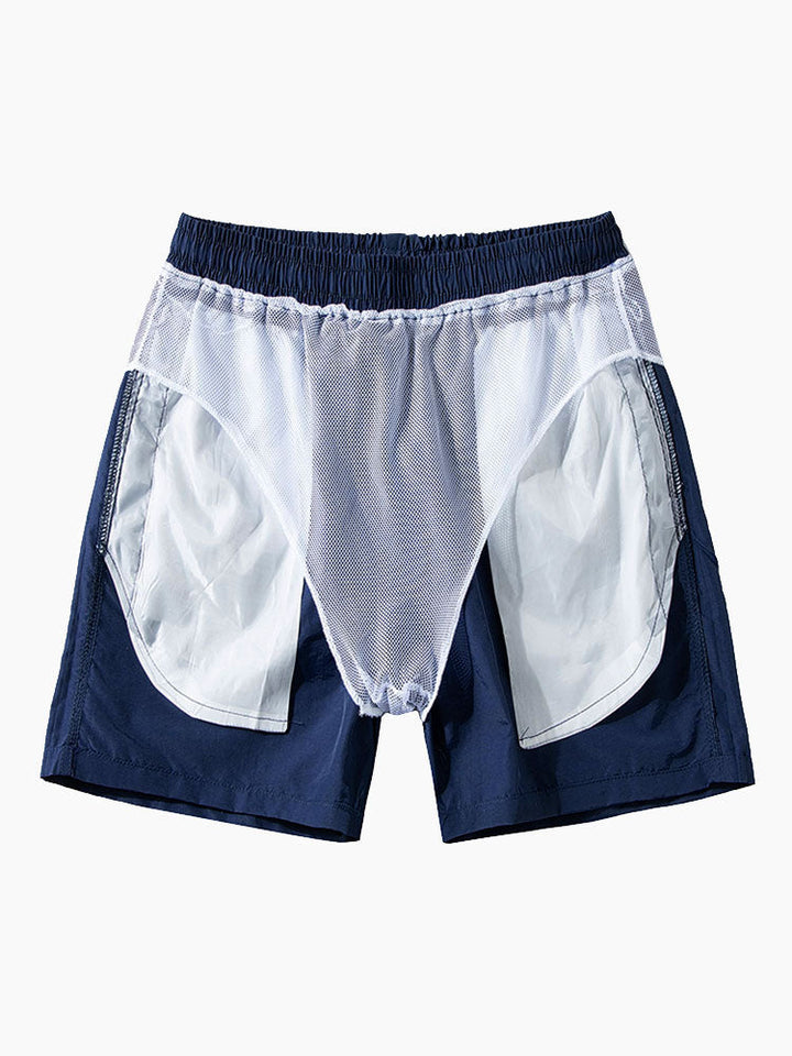 Hemd mit floralem Patchwork-Print und Shorts zum Schwimmen