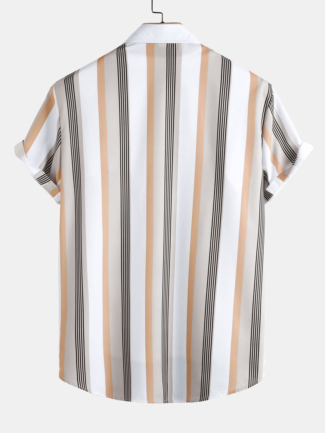Gestreiftes Hemd mit Knopfleiste & Bade-Shorts