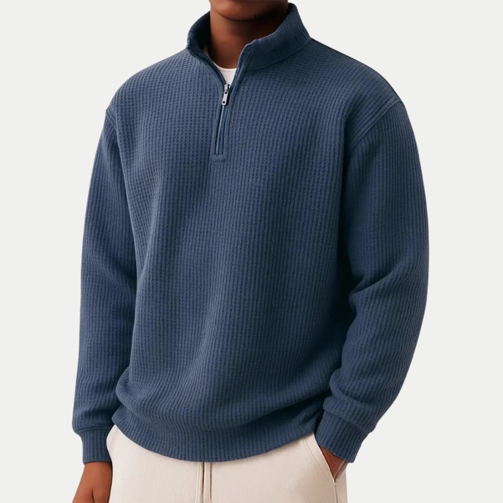 Sommerfeld | Strickpullover mit Troyer-Kragen (1 kaufen, 1 GRATIS dazu)