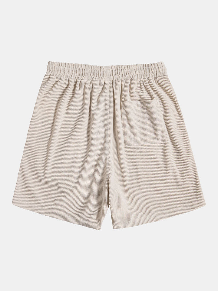 Kurzärmeliges Corduroy Hemd mit Knöpfen & Shorts