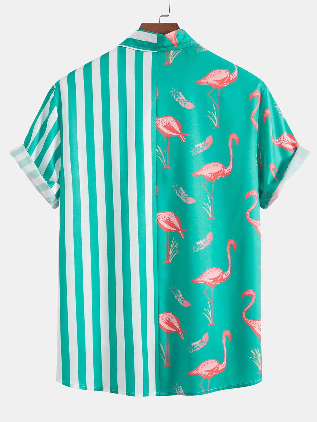 Hemd mit Flamingo-Streifen-Panel und Shorts zum Schwimmen