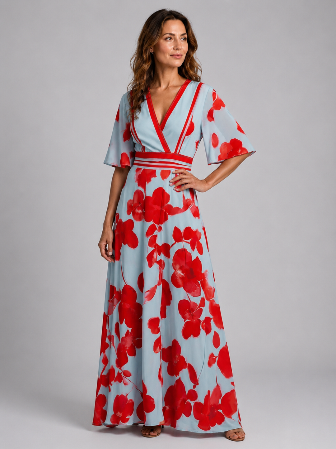 Isabell | Maxikleid mit V-Ausschnitt