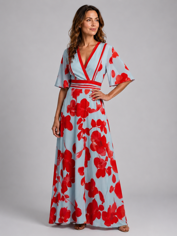Isabell | Maxikleid mit V-Ausschnitt