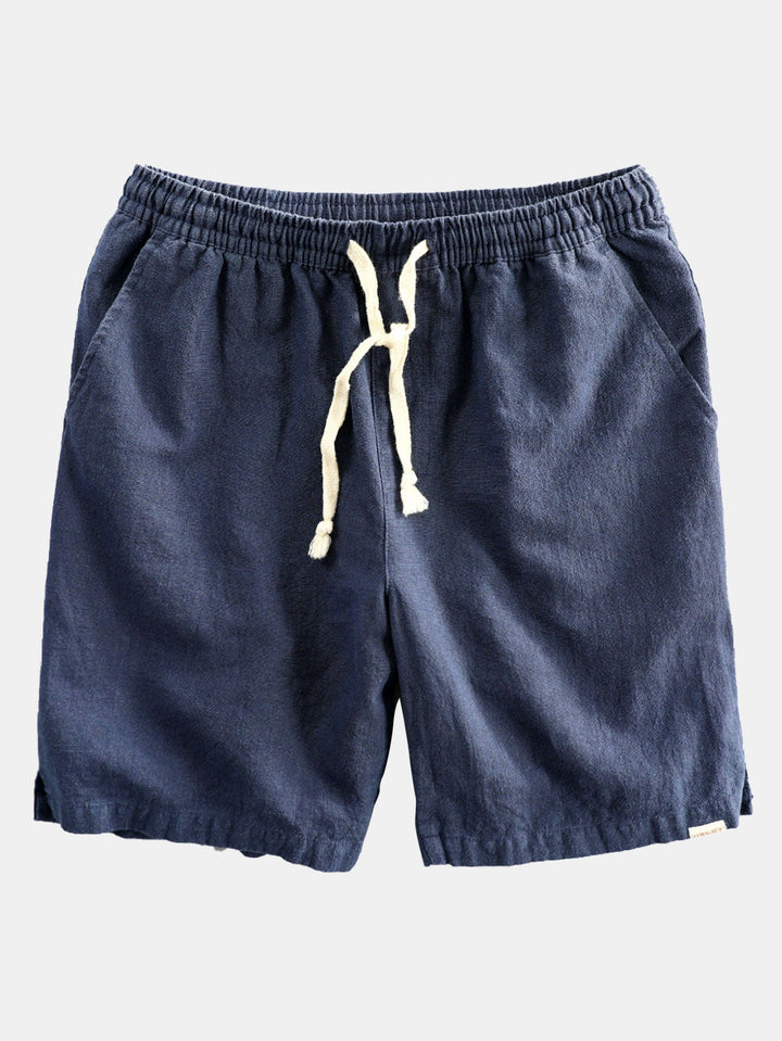 Hemd aus Leinen-Viskose-Mischung mit Knöpfen & Shorts aus Leinen-Baumwoll-Mischung mit Kordelzug