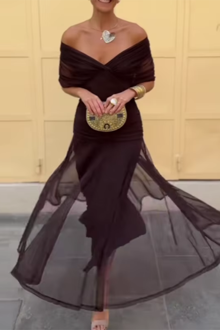 Lady™ - Elegantes Maxikleid für festliche Anlässe mit V-Ausschnitt