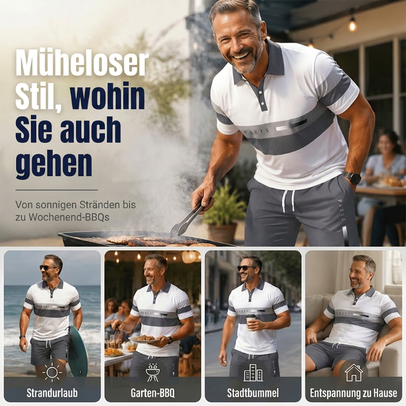 Sommerfeld | Sommer-Set mit Poloshirt und Shorts für Herren