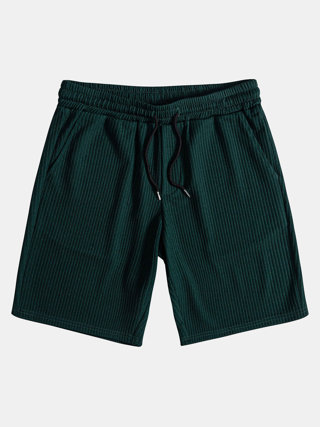 Muscle Fit geripptes Hemd mit Knopfleiste & Shorts