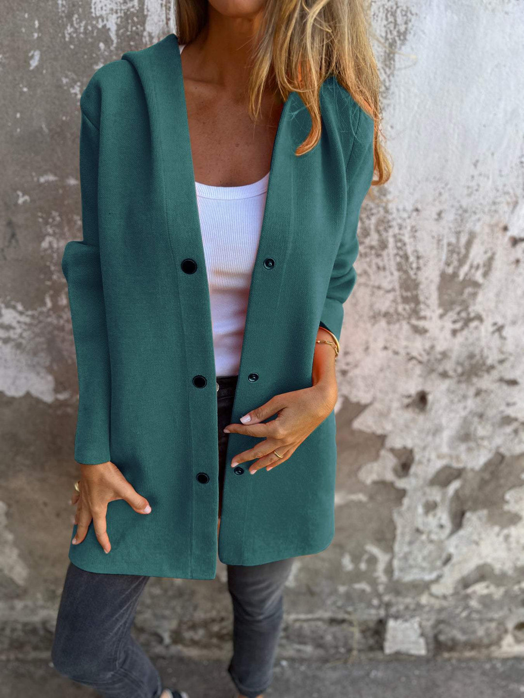 Sommerfeld | Langer Cardigan mit Kapuze für Damen (1 kaufen, 1 GRATIS dazu)